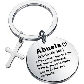 ENSIANTH Abuela Gift Spanish Grandma Gift Mother's Day Gift Grandma To Be Keychain Grandmother Keychain New Abuela Gift