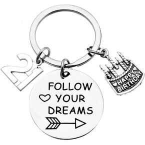 21st Birthday Gifts Keychain for Women Men 21 Year Old Birthday Gifts for Her Him 21 Birthday Gifts for Daughter Son 21 Yrs Old Birthday Gifts for Women Men 21th Birthday Gift