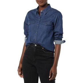 قميص غربي بأكمام طويلة من قماش الدنيم للنساء من Goodthreads in Kuwait