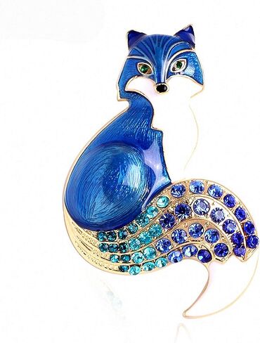 Jana Winkle Rhinestone Enamel Fox Brooches Women Animal Party Brooch Pins in Saudi Arabia