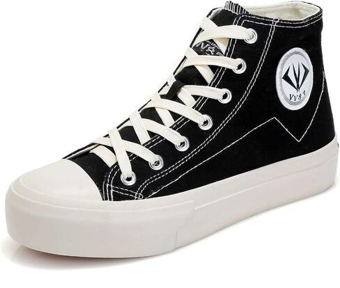 YYSPR Women’s Fashion High Top Canvas Sneakers Lace up Casual Classic Comfort Walking Shoes in Kuwait