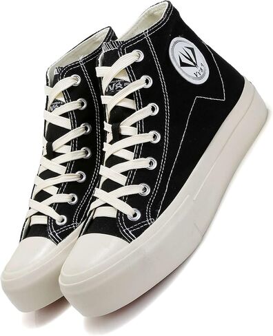 YYSPR Women’s Fashion High Top Canvas Sneakers Lace up Casual Classic Comfort Walking Shoes in Kuwait
