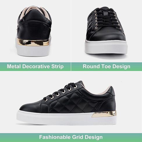 أحذية Jeossy النسائية 8020، أحذية رياضية كاجوال من الجلد النباتي، أحذية مشي عصرية برباط مع إسفنج يحتفظ بالشكل in Kuwait