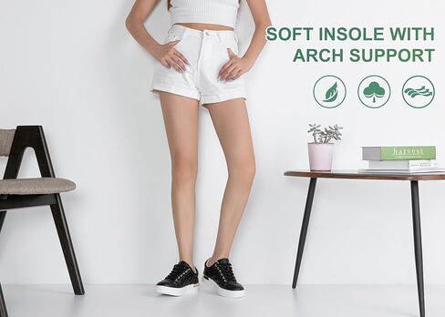 أحذية Jeossy النسائية 8020، أحذية رياضية كاجوال من الجلد النباتي، أحذية مشي عصرية برباط مع إسفنج يحتفظ بالشكل in Kuwait