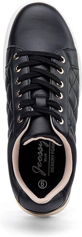 أحذية Jeossy النسائية 8020، أحذية رياضية كاجوال من الجلد النباتي، أحذية مشي عصرية برباط مع إسفنج يحتفظ بالشكل in Kuwait