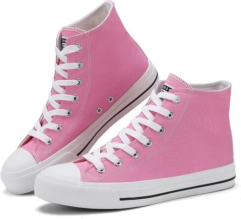 Womens High Top Sneakers for Women Classic Lace Up Cotton Canvas Shoes Womens Casual Canvas Walking Shoes in Saudi Arabia