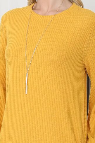 Comfy Pocket Shift Swing Jersey Dress - Loose Trepeze Midi Flare Tunic Quarter, Long Sleeve, Buffalo Plaid, Floral, Stripe in Kuwait