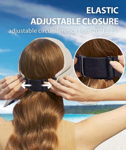 BENEUNDER Large Brim Foldable Sun Visor for Women UPF50+ UV Protection in Saudi Arabia