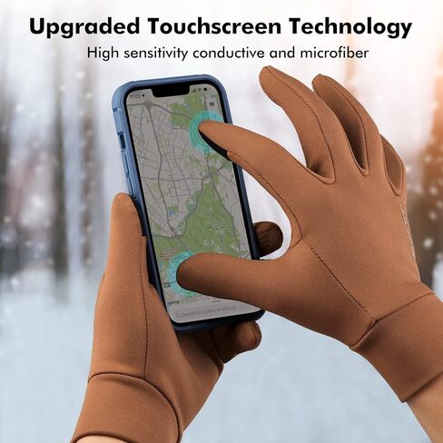 FREETOO Lightweight Running Gloves, Comfy Warm Gloves Liners for Men Women, Thin Winter Touch Screen Anti-Slip Gloves for Driving Cycling ＆ Sporting, Black in Kuwait