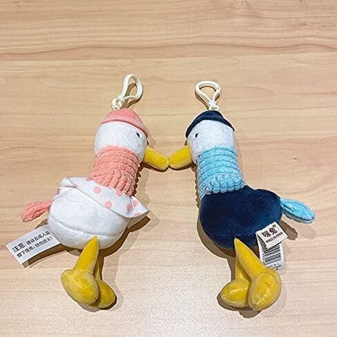 HSYHERE الرجال النساء سوبر لطيف جميل الطاقة الإيجابية يرتدي قبعة لينة أفخم بطة صغيرة مفتاح ميدالية مفاتيح ذات حلقة المفاتيح حلقة رئيسية in Kuwait