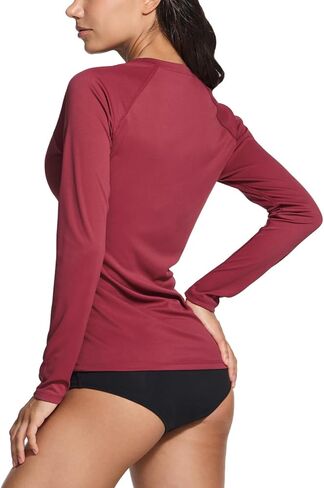 TSLA Women's UPF 50+ Long Sleeve Rash Guard Swim Shirts, UV Protection Sun Shirts, Regular-Fit Quick Dry Water Shirts in Kuwait