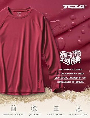 TSLA Women's UPF 50+ Long Sleeve Rash Guard Swim Shirts, UV Protection Sun Shirts, Regular-Fit Quick Dry Water Shirts in Kuwait