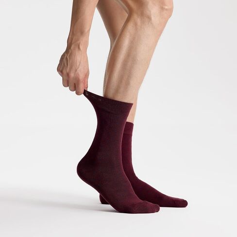 VRD SOCKS Mens Dress Socks, Bamboo Socks for Men, 5-Pack - Shoe Size 8-13, Maroon Burgundy - Dotted in Kuwait