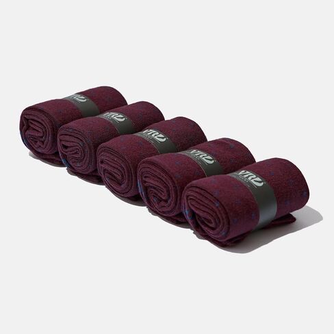 VRD SOCKS Mens Dress Socks, Bamboo Socks for Men, 5-Pack - Shoe Size 8-13, Maroon Burgundy - Dotted in Kuwait
