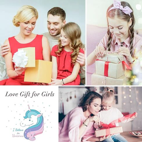 J.Endéar سوار يونيكورن للفتيات، أنت مجوهرات يونيكورن السحرية 925 الفضة الاسترليني مكعب زركونيا ملون مصنوع يدويًا سلسلة حبل هدايا قلب الحب للمراهقات in Kuwait