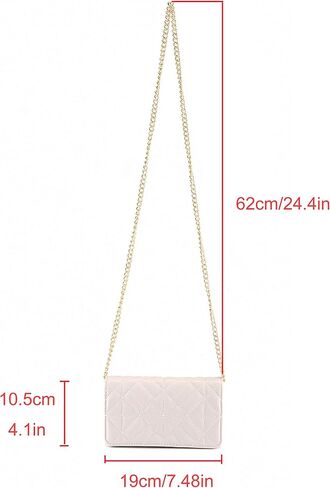 Ayliss Mini Women Crossbody Handbag Shoulder Handbags Evening Clutch Cellphone Wallet Purse PU Leather Bag with Chain in Saudi Arabia
