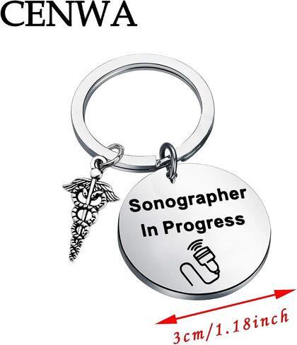 CENWA Sonographer Gifts Medical Sonographer Ultrasound Student Gift Sonographer In Progress Keychain in Saudi Arabia