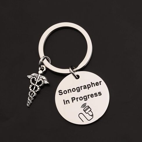 CENWA Sonographer Gifts Medical Sonographer Ultrasound Student Gift Sonographer In Progress Keychain in Saudi Arabia