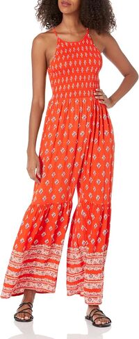 Angie Women's Smocked Bodice Flare Leg Jumpsuit in Saudi Arabia