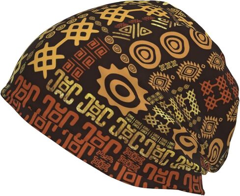 African Slouchy Beanie Hat Adults Stretch Knitted Skull Beanies Cap Winter Hats Outdoor for Women Men in Saudi Arabia