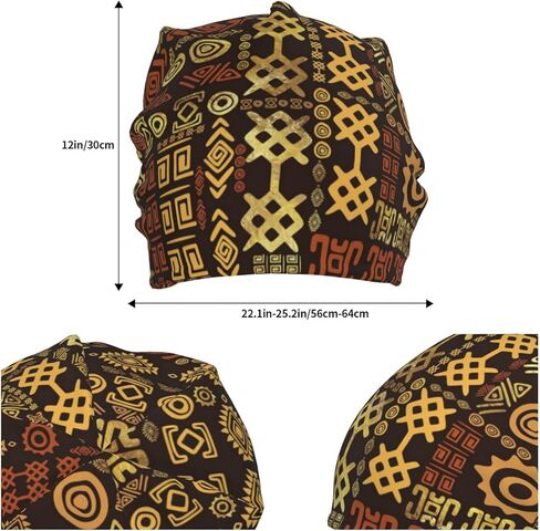 African Slouchy Beanie Hat Adults Stretch Knitted Skull Beanies Cap Winter Hats Outdoor for Women Men in Saudi Arabia