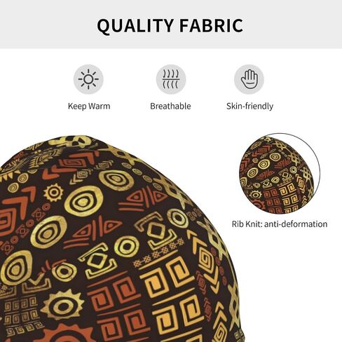African Slouchy Beanie Hat Adults Stretch Knitted Skull Beanies Cap Winter Hats Outdoor for Women Men in Saudi Arabia