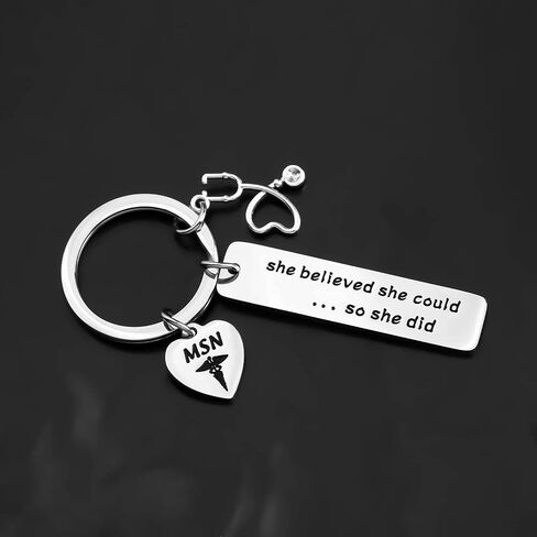 FOTAP Masters of Science in Nursing Keychain Appreciation Gift Nursing Degree Gift MSN Graduation Gift RN Gift For Nurse in Saudi Arabia