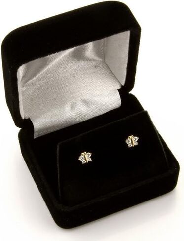 14k Yellow Gold Flower Stud Earrings with Screw Back in Saudi Arabia