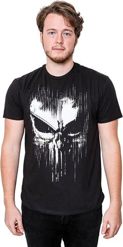 Marvel The Punisher Dirty Skull Vest Logo Cranial Adult T-Shirt in Saudi Arabia