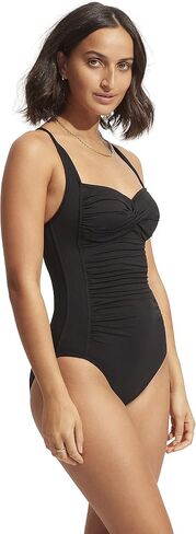Seafolly Women's Twist Bandeau Halter One Piece Swimsuit in Saudi Arabia