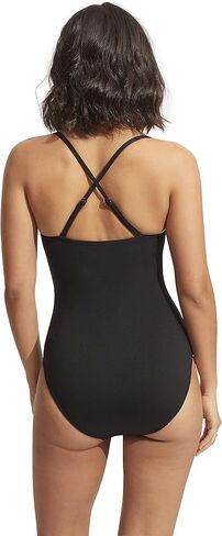 Seafolly Women's Twist Bandeau Halter One Piece Swimsuit in Saudi Arabia