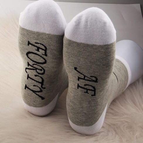 JXGZSO 50th Birthday Gift Fifty And Fabulous Socks 50th Birthday Socks 50th Gift Friend Gift BFF Birthday Gift in Saudi Arabia