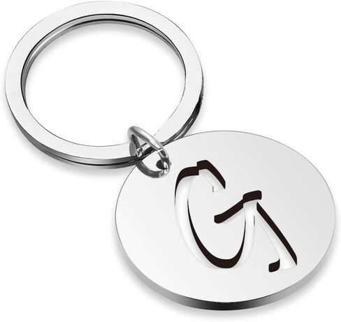 Initial Keychain Name Keychain Keyring Memory Keychain Initial Jewelry Gift Memory Keychain Inspirational Gift in Saudi Arabia