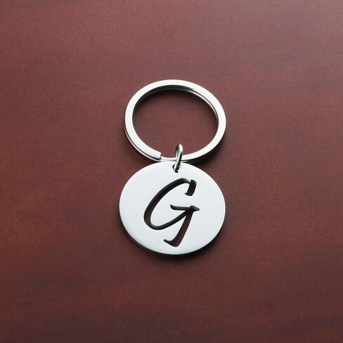 Initial Keychain Name Keychain Keyring Memory Keychain Initial Jewelry Gift Memory Keychain Inspirational Gift in Saudi Arabia