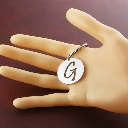 Initial Keychain Name Keychain Keyring Memory Keychain Initial Jewelry Gift Memory Keychain Inspirational Gift in Saudi Arabia