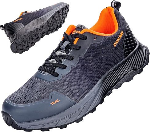 Men's Trail Running Shoes Lightweight Breathable Hiking Sneakers Outdoor Off-Road Trekking Sports Shoes in Saudi Arabia
