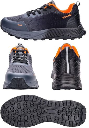 Men's Trail Running Shoes Lightweight Breathable Hiking Sneakers Outdoor Off-Road Trekking Sports Shoes in Saudi Arabia