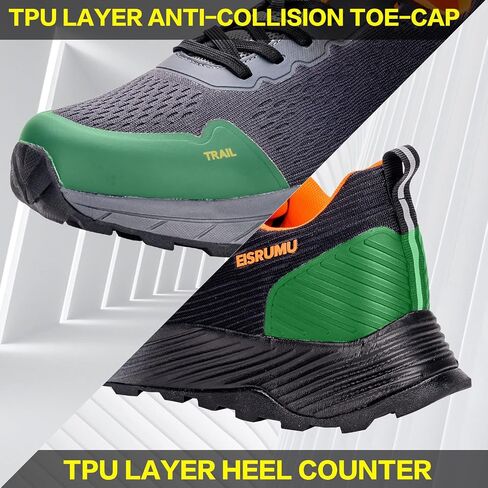 Men's Trail Running Shoes Lightweight Breathable Hiking Sneakers Outdoor Off-Road Trekking Sports Shoes in Saudi Arabia