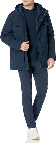 Amazon Essentials Men's Relaxed-Fit Water Repellent Recycled Polyester Hooded Parka (Previously Amazon Aware) in Saudi Arabia