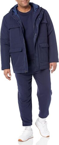 Amazon Essentials Men's Relaxed-Fit Water Repellent Recycled Polyester Hooded Parka (Previously Amazon Aware) in Saudi Arabia