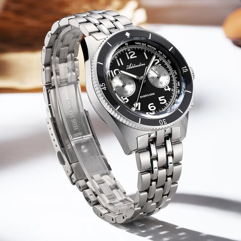 ساعة يد كرونوغراف من ADDIESDIVE ساعة كوارتز للرجال ستانلس ستيل ياباني حركة VK64 مقاومة للماء 100 متر in Kuwait