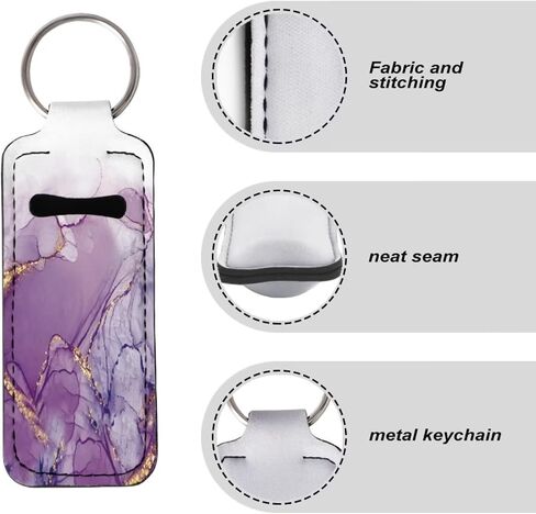 Auto Keychains Exquisite Stylish Car Lipstick Keychain for Women, Clip-on Neoprene Chapstick Holder Keychain in Saudi Arabia