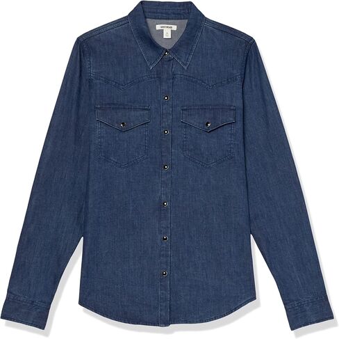 قميص غربي بأكمام طويلة من قماش الدنيم للنساء من Goodthreads in Kuwait