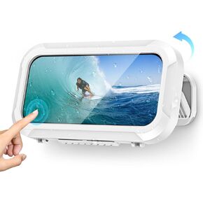 Shower Phone Holder Waterproof, 480° Rotating Adjustable Shower Phone Holder, Fog-Proof Wall Phone Holder Mount, Phone Holder for Shower with HD Touch Screen, Multifunctional Case for 4-7" Phones
