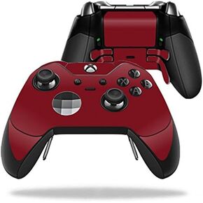 MightySkins Skin Compatible with Microsoft Xbox One Elite Controller - Solid Burgundy | Protective, Durable, and Unique Vinyl wrap Cover | Easy to Apply, Remove, and Change Styles | Made in The USA