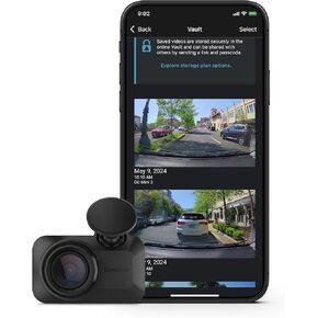 Garmin Dash Cam™ X110، كاميرا داش مدمجة بدقة 1080 بكسل عالية الدقة مع مجال رؤية 140 درجة، مستقطب Clarity™ مدمج، تحكم صوتي، نظام تحديد المواقع العالمي (GPS)، شاشة 2.4 بوصة، تسجيل تلقائي