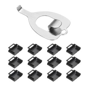 MECCANIXITY 15pcs Port Blocker Locking Type C Port/Dust Metal Blocker with Coded Key,Black