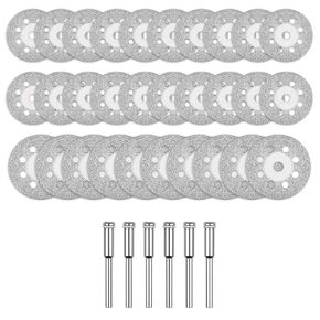 Diamond Cutting Wheels for Dremel Rotary Tool Tile Cutting Wheel 545 Ceramic Tile Cutter Diamond Wheels Glass Stone Masonry Diamond Blades Disc Set Cut Off Saw Blade Porcelain Concrete Rock 30pc