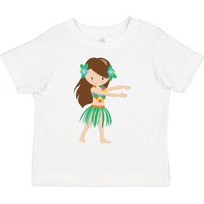 inktastic Brown Haired Hula Girl Toddler T-Shirt
