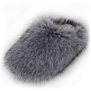 ZSGYCHCY Women's Winter Faux Fur Slides House Slippers Fluffy Sandals Furry Slide Indoor Outdoor